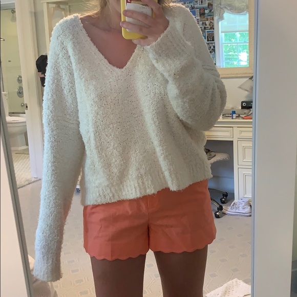 J. Crew bright pink/salmon peplum shorts - Picture 2 of 4